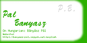 pal banyasz business card