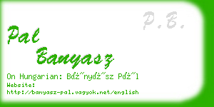 pal banyasz business card